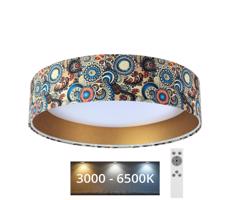 LED Dimmelhető mennyezeti lámpa SMART GALAXY LED/24W/230V színes/arany + távirányító