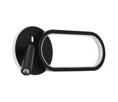 LED Fali lámpa MONET LED/13W/230V + LED/2W 3000/4000/6000K fekete