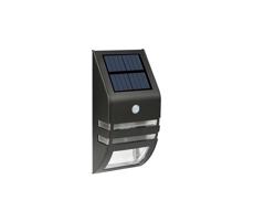 LED Fali szolár lámpa érzékelővel LED/3,7V IP44 fekete