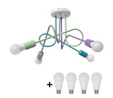 LED Felületre szerelhető csillár OXFORD 4xE27/10W/230V