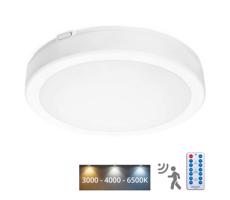 LED Fürdőszobai mennyezeti lámpa érzékelővel NAIROS LED/18W/230V IP65 fehér + távirányító