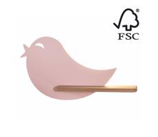 LED Gyerek fali lámpa polccal BIRD LED/5W/230V rózsaszín/fa