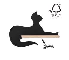 LED Gyerek fali lámpa polccal BLACK CAT LED/5W/230V