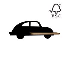LED Gyerek fali lámpa polccal CAR LED/5W/230V fekete/fa