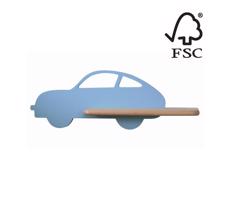 LED Gyerek fali lámpa polccal CAR LED/5W/230V kék/fa