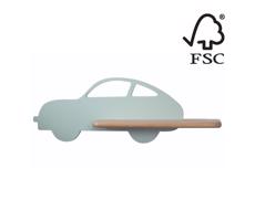 LED Gyerek fali lámpa polccal CAR LED/5W/230V zöld/fa