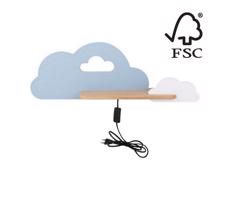 LED Gyerek fali lámpa polccal  CLOUD LED/5W/230V kék/fehér
