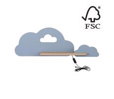 LED Gyerek fali lámpa polccal  CLOUD LED/5W/230V kék
