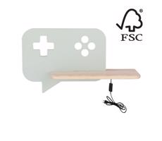 LED Gyerek fali lámpa polccal  CONSOLE LED/5W/230V Zöld