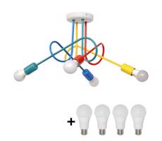 LED Gyerek mennyezeti csillár OXFORD 4xE27/10W/230V