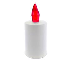 LED Gyertya LED/2xAA meleg fehér 10,8 cm fehér/piros