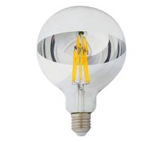 LED Izzó DECOR MIRROR G125 E27/12W/230V ezüst
