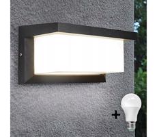 LED Kültéri lámpa izzóval szürkületérzékelővel NEELY 1xE27/9W/230V IP54