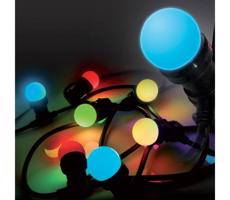 LED Kültéri lánc EASY CONNECT 8xE27 5m IP44 többszínű