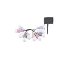 LED Napelemes dekoratív lánc PASTEL 10xLED/1,2V 3,8 m IP44