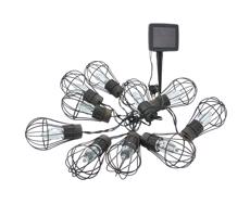 LED Napelemes kültéri lánc 10xLED/1xAAA 3,8 m IP44