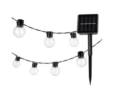 LED Napelemes lánc 30xLED/0,12W/1,2V 1xAA IP44 3000K