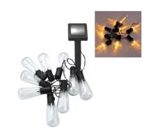 LED Napelemes lánc EDISON 10xLED/1,2V 3,8 m IP44