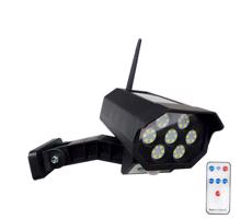 LED Napelemes makett biztonsági kamera érzékelővel LED/3,7V IP44 fekete + távirányító