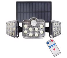 LED Napelemes reflektor mozgásérzékelővel LED/20W/3,7V 1200 mAh IP44 + RC