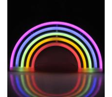LED Neon fali dekoráció RAINBOW LED/3W/3xAA USB többszínű