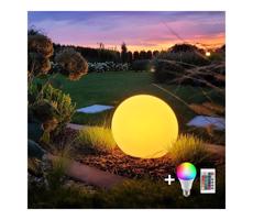 LED RGB Dimmelhető kültéri lámpa GLOBO 1xE27/8,5W/230V átm. 40 cm IP44 + távirányító