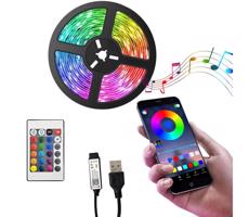 LED RGB Dimmelhető szalag LED/6W/5V USB 2 m + távirányítás