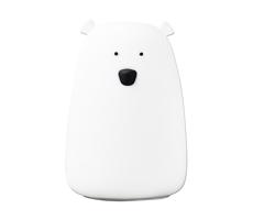 LED RGB gyermek érintőképernyős lámpa BEAR LED / 0,8W / 5V fehér + USB