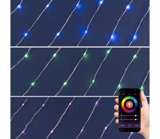 LED RGB Karácsonyi dimmelhető lánc 200xLED/29 funkció 20,4m