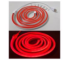 LED Rugalmas Szalag NEON LED/5V USB 1,8 m piros