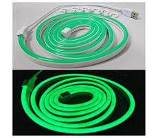 LED Rugalmas Szalag NEON LED/5V USB 1,8 m zöld
