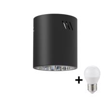 LED Spotlámpa GEORGE 1xE27/6W/230V átm. 11 cm fekete