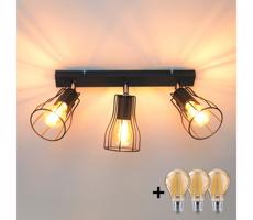 LED Spotlámpa TUBE II 3xE27/15W/230V fekete