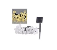 LED Szolár lánc 30xLED/8 funkciós 4,9m IP44 meleg fehér