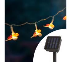 LED Szolár lánc érzékelővel 20xLED 2,3m IP44 meleg fehér
