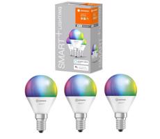 Ledvance SET 3x LED RGBW szabályozható izzó SMART + E14 / 5W / 230V 2700K