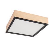 Mennyezeti lámpa NATURAL SQUARE 4xE27/15W/230V 39x39 cm fenyő/fekete