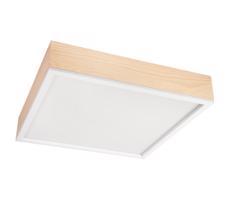Mennyezeti lámpa NATURAL SQUARE 4xE27/15W/230V 48x48 cm fenyő/fehér