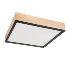 Mennyezeti lámpa NATURAL SQUARE 4xE27/15W/230V 48x48 cm fenyő/fekete