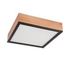 Mennyezeti lámpa OAK SQUARE 4xE27/15W/230V 39x39 cm tölgy/fekete