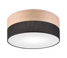 Mennyezeti lámpa SIRJA WOOD 1xE27/15W/230V átm. 35 cm fekete/tölgy