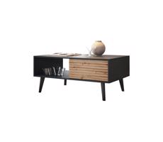 MIRJAN 24 Kávésasztal WILLOW 46x104 cm fekete/barna