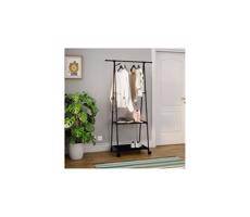 MIRJAN 24 Mobil fém akasztó polcokkal OLAZEN 157x85 cm fekete