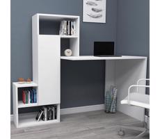 Munkaasztal polccal IRMAK 119x138,6 cm fehér
