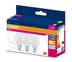 Osram KÉSZLET 3x LED Izzó P45 E14/4,9W/230V 3000K
