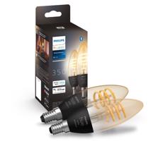 Philips KÉSZLET 2x LED Dimmelhető izzó Philips Hue WHITE AMBIANCE E14/4,6W/230V