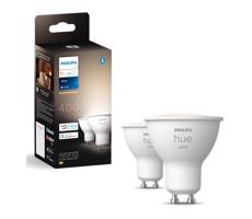 Philips KÉSZLET 2x LED Dimmelhető izzó Philips Hue WHITE GU10/4,2W/230V 2700K