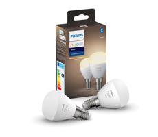 Philips KÉSZLET 2x LED Dimmelhető izzó Philips Hue WHITE P45 E14/5,5W/230V 2700K