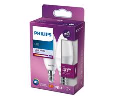 Philips KÉSZLET 2x LED Izzó Philips B35 E14/5W/230V 4000K