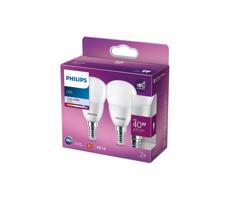 Philips KÉSZLET 2x LED Izzó Philips P45 E14/5W/230V 4000K